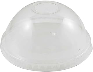 QNP Supplies [1000 Pcs] Clear Plastic PET 98mm Dome Lids for Cold Cups. Iced Coffee, Cold Drinks, Milkshake, Slushies, Smoothies, Slurpee, Parties, Plastic Disposable Cups, Durable (Dome Lids)