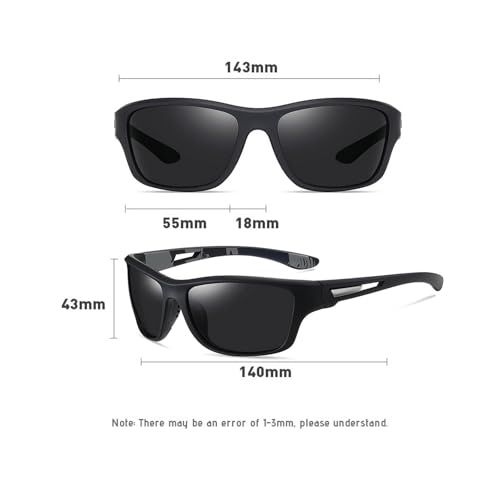 Image of willochra Full lens Polarized Reading Sunglasses for Men Driving Running Sports Reader Square UV Protection Style Unisex