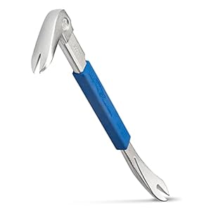 ESTWING Pro Claw Nail Puller – 12.5″ Pry Bar with Forged Steel Construction & No-Slip Cushion Grip – PC300G