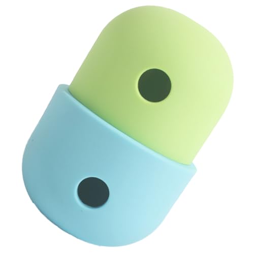 Fockety Hundepuzzle, Zähneknirschen, Abnehmbar, Langsamer Fressnapf, Hundeleckerli, Spielzeugspender, Silikon, Unschädlich für die Katze (Kleine Abdeckung in fluoreszierendem Grün mit #12)