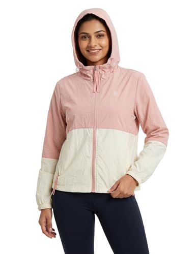 Image of Venzina Women's Loose- Fit Sun Protection Hoodie -UPF 50+ Ultra-Lightweight Wind-Resistant Jacket with Elegant Color-Block Design, Packable & Quick-Dry for Travel, Hiking & Daily Outdoor