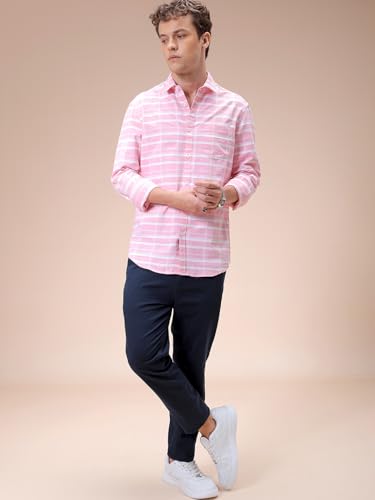 Image of The Indian Garage Co Men Slim Fit Checkered Full Sleeves Cutaway Collar Casual Shirt