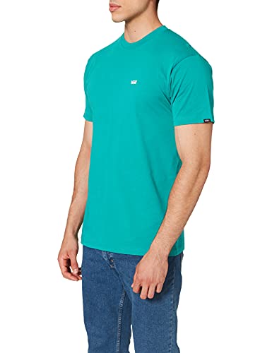 Image of Vans Men's T-Shirt Left Chest Logo TEE Porcelain Green-White, XS