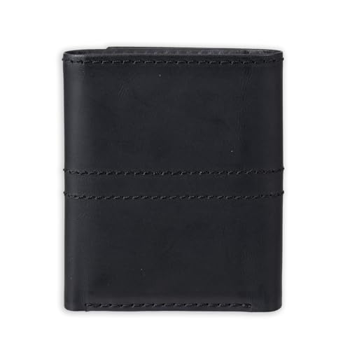 Dickies Men's Leather Extra Capacity Trifold Wallet Black3