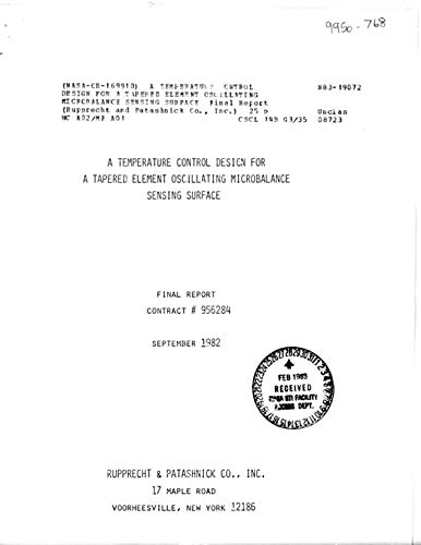 A temperature control design for a tapered element oscillating microbalance sensing surface (English Edition)