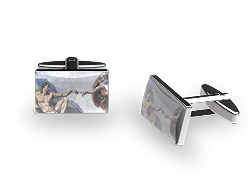 Cuffs 'N' Collars '"gemelos (de creación de Adams Michelangelo pintura Gemelos con caja de regalo)