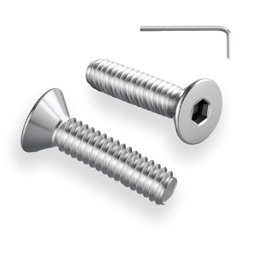 20 Stück M6 x 35 mm Senkkopfschrauben Innensechskant Antrieb Schrauben Edelstahl A2 V2A Vollgewinde mit Innensechskantschlussel