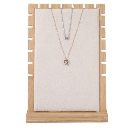 Image of Jewelry Storage Display Stand for Bangles Bracelets Watches (Chain-Necklace Stand Beige)