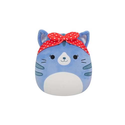 Squishmallows Original 7.5-Inch Carizma the Blue Tabby Cat - Valentines Plush
