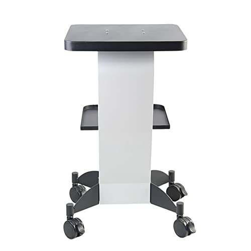 BRUUN-Beauty-Trolley-Salon-Rolling-Cart--A-White-Color-Moveable-Esthetician-Machine-Cart-with-Additional-Tray-Wheels-and-Stand--Mobile-cart-of-Aluminum-Alloy-for-Spa-and-Salon