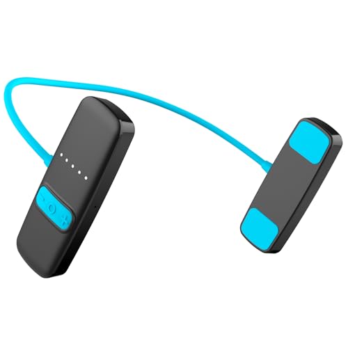 Bone Conduction Swimming Headphones Waterproof mp3 Player for Swimming IPX68 Waterproof Built-in 8GB Drag and Drop MP3 WAV FLAC Using PC or Mac |Suitable for Swimming Diving Skiing and Cycling