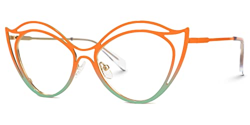 Image of VOOGLAM Cateye Blue Light Glasses for Women Anti UV Eyestrain Dry Eyes Computer Phone TV Eyewear Hilleary