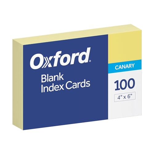 Oxford Blank Color Index Cards, 4