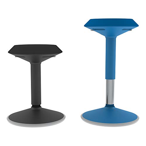 Image of Learniture Adjustable-Height Active Motion Stool w /Circular Seat - Flexible Seating for School Classroom, Office or Home - Black (LNT-NUS800-BK-SO)