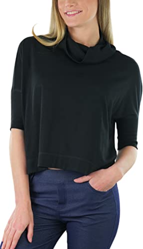 Image of ToBeInStyle Women's Classic Knit Fold Over Turtleneck Pullover