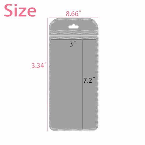 Image of 100 Pcs Resealable Beadable Pen Packaging Bags for Small Business,Clear Zipper Smell Proof Storage Bags for Party Favor Food Storage, Jewelry, Cosmetic,Candy 3.34X8.66inch