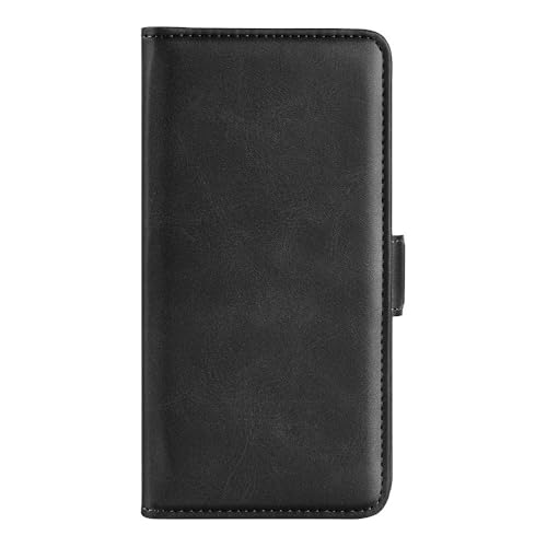 Image of Havilah for iPhone 16e Dual-Side Magnetic Buckle Horizontal Flip Faux Leather Phone Case iPhone 16e Case Cover(Black)