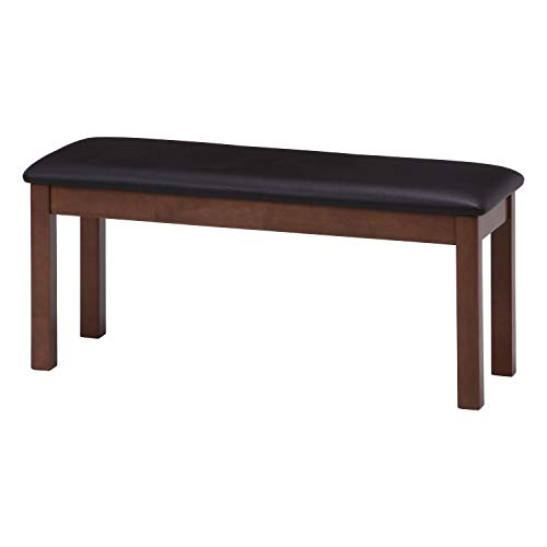 不二貿易 ダイニングベンチ 2人掛け 幅95cm ブラウン 天然木 合皮 モルト 98819