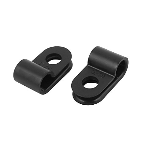 Aexit 100 piezas Nylon cable clip negro miniatura 2