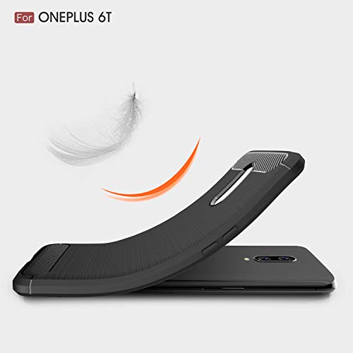 Coque Oneplus 6T en TPU bleu protection carbone flexible