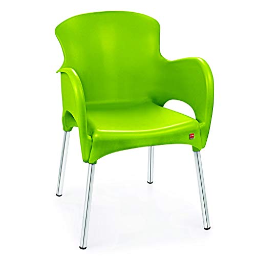 Image of CELLO Xylo Chair Set Pack of 2 - Green | Strong and Durable | Easy to Clean | Chair for Living Room, Bed Room, Kitchen, Office Room, Outdoor | 3 Years Warranty