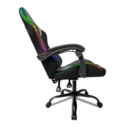 Cadeira Gamer TGT HR RGB | Reclinável 135° | Couro PU | LED RGB | Almofadas Lombar e Pescoço | Preto | TGT-HR-RGB01 glide