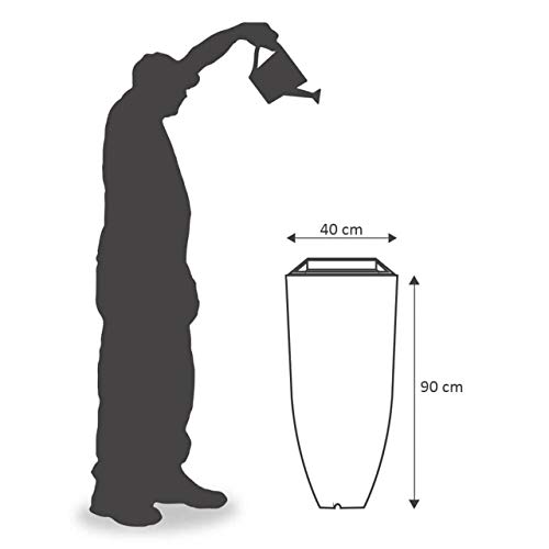 Vasart Malta Vaso de Flores Trapezio, Granito Pedra, 40x90cm