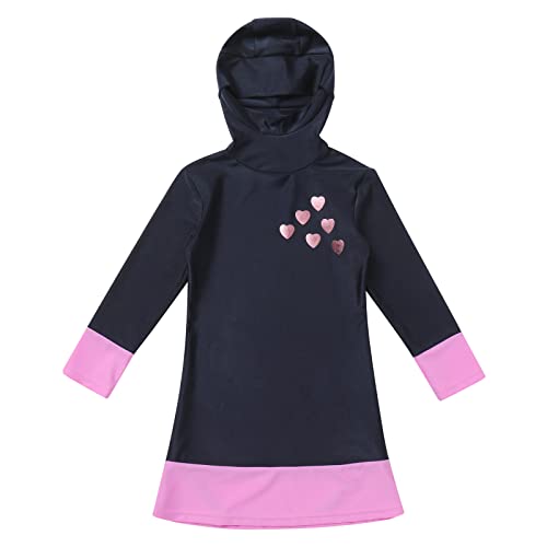 FYMNSI Kids Burkini Swimsuits Girls Baby Modest Muslim Swimwear Islamic Hijab Long Sleeve Swim Top Pants 2PCS Rash Guard Set4