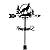 SUPERDANT Wolf Weather Vane Moon Wrought Iron Wind Vane Forest Garden Weathervane Wind Direction Indicator for Outdoor Roof Paddock Decoration