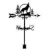 Superdant wolf weather vane moon wrought iron wind vane forest garden weathervane wind direction indicator for outdoor roof paddock decoration  urban country home decor