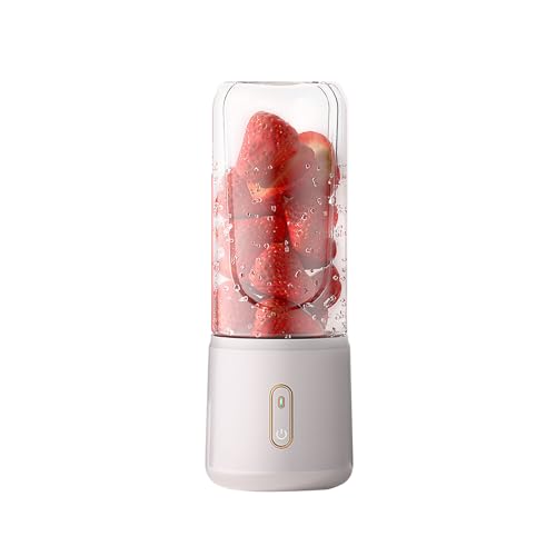 SANON Licuadora portátil de 500 ml, mini batidora para batidos y batidos, exprimidor de frutas y verduras, licuadora personal para viajes al aire libre, deportes