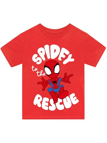 Marvel Spiderman T Shirt | Spidey and His Amazing Friends Boys Tshirt | Spidey Boys T-Shirts | Red 7-8 Years