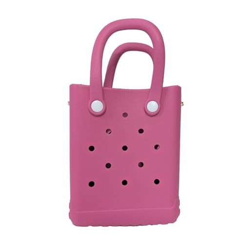 Reva Silicone Mini Bucket Tote Crossbody Bag Perforated Tote Versatile Mini Beach & Everyday Bag3
