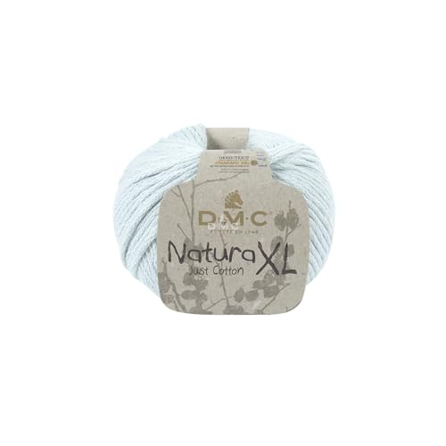 DMC - Natura XL - Pelote de fil à tricoter et à crocheter | 100% coton - Idéal pour déco, accessoires et vêtements | 100 g - 75 m | 23 coloris