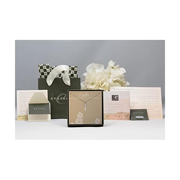 EFYTAL-Small-Cross-Necklace-for-Women-and-Girls-Christian-Gifts-for-Easter-First-Communion-Confirmation-Baptism-Sterling-Silver-Dainty-Tiny-Pendant-Jewelry-Religious-Gift-for-Catholic-Birthday EFYTAL Small Cross Necklace for Women and Girls, Confirmation Gifts for Teenage Girl, First Communion Baptism Gifts for Girl, Sterling Silver Dainty Necklaces, Religious Gift for Catholic Birthday