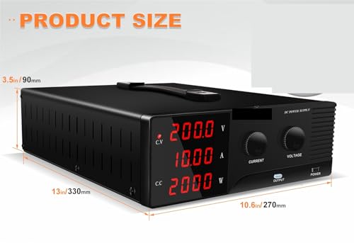 Alimentation de banc CC programmable et source de laboratoire stabilisée haute puissance réglable - 7