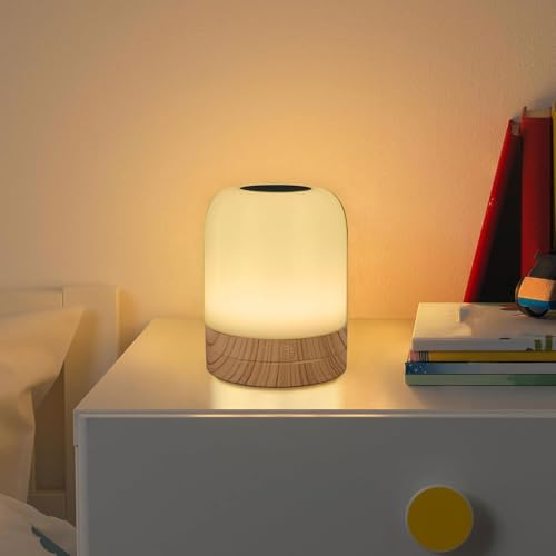 Lámpara de noche recargable con control táctil y luz cálida miniatura 2