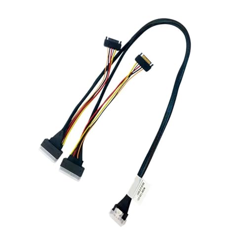 Cable SlimSAS 12G NVMe 0.8m SFF8654 a 2xSFF8639 U.2