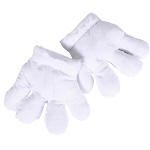 cabfirm Mouse Cartoon Hand Gloves Costume Adults - Giant White Puffy Hands Character Costumes Accessories Halloween Gloves for Party Birthday Role Playing Costumes