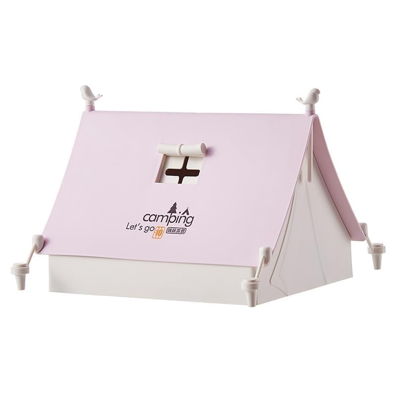 Image of Money Saving Bank with Coin Slot / /Creative Cartoon Design Money Bank / /Plastic Piggy Bank for Boys & Girls (Pack of 1) (Tent House - Pink)