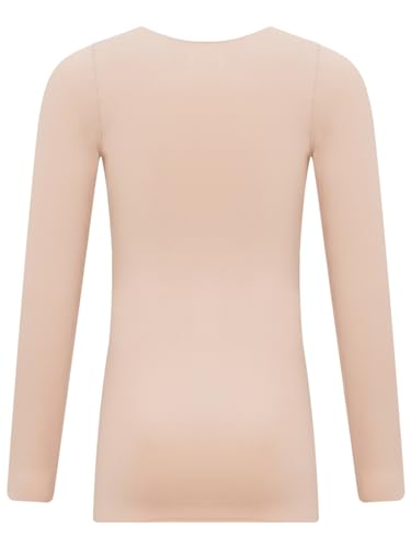 YEAHDOR Kids Winter Warm Top Girls Boys Long Sleeve Thermal Underwear Athletic Base Layers Gymnastic Yoga Workout Top2