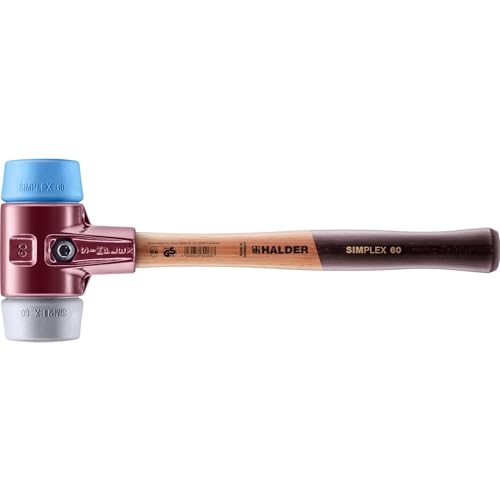 SIMPLEX-Schonhammer TPE-soft/TPE-mid; mit Tempergussgehäuse und hochwertigem Holzstiel | D=60 mm | 3013.060