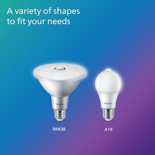 PHILIPS LED 120W PAR38 2-Pack Motion Sensing Soft White (2700K) 1200 Lumen (13W = 120W) Frosted Flicker-Free Light Bulbs - image 9