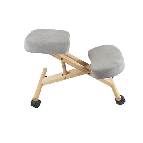 PRO 11 Wellbeing - Silla de rodillas ergonómica, ajustable (3 colores) 70 x 50 x 45 cm gris