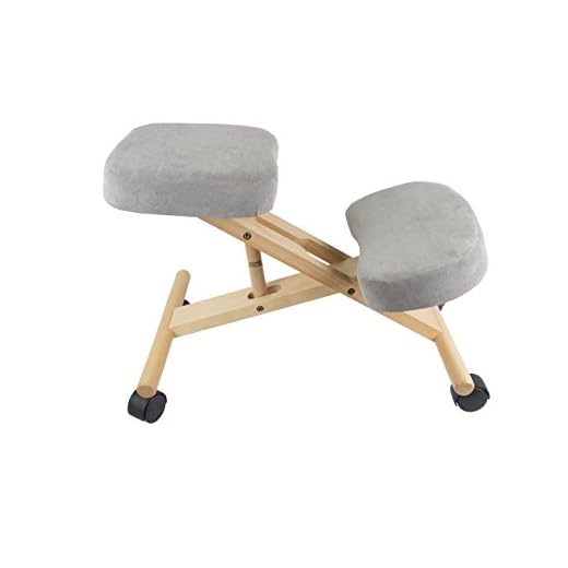 PRO 11 Wellbeing - Silla de rodillas ergonómica, ajustable (3 colores) 70 x 50 x 45 cm gris
