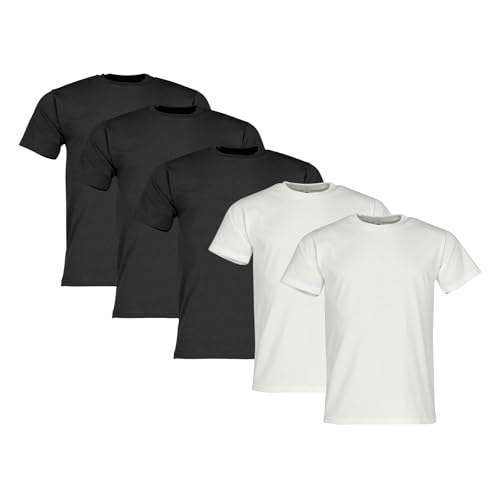 T-shirt en coton épais Fruit of the Loom le lot de 5 idéal pour le sport et les loisirs