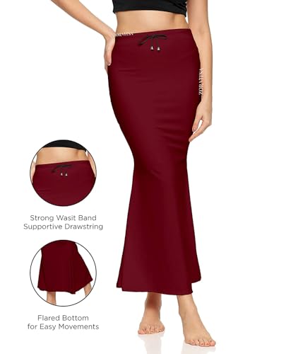 Image of Women's Saree Silhouette I Saree Shapewear Flare Petticoat for Women, Lycra Cotton Blended, Petticoat, Skirts for Women, Shape Wear Dress for Saree