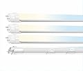 4 Pack 4FT T8 LED Tube Light, Hybrid Type a+b 12W/15W/18W/22W, 3000K |3500K|4000K|5000K|6500K, Single and Double End Powered, Plug and Play or Ballast Bypass, 2860 Lumens, G13 100-277V, Frosted Cover