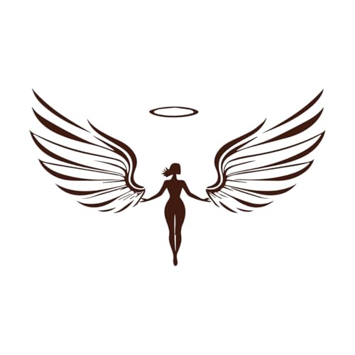 un logo stilizzato di una fenice dai toni infuocati Adesivi murali 57.6x96cm Cultura del tatuaggio Caffè