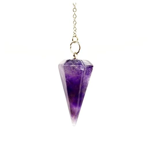 Violet Amethyst Pendulum for Dowsing Chakra